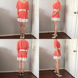 Cute orange dress with belt